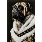 Картина стеклянная King Pug 40x60 см