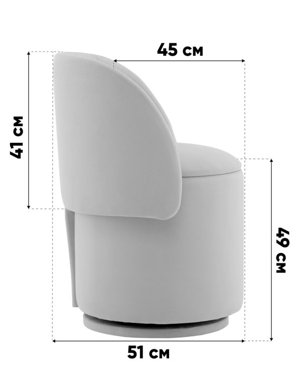 Пуф-трансформер Таунсвилл вращающийся с ящиком букле молочный — изображение 2