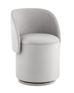 Пуф-трансформер Таунсвилл вращающийся с ящиком велюр светло-серый