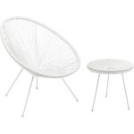 Комлект кресло + столик Acapulco White (2 предмета)