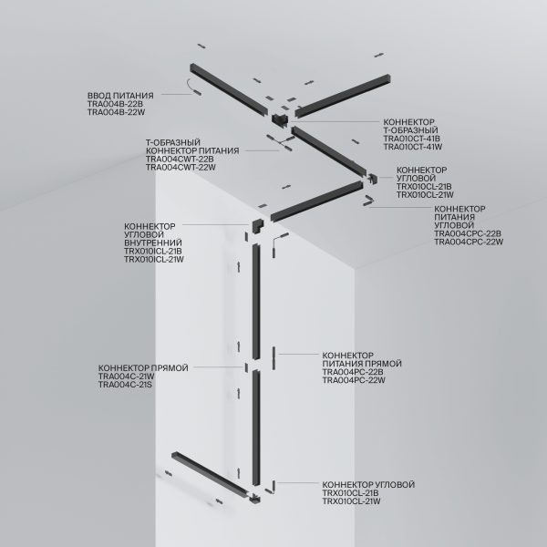 Шинопровод накладной/подвесной Technical TRX010-411W — изображение 2