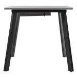 Стол Dublin раскладной 120-160х80х75 серый мрамор с чёрными ножками — изображение 3