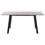 Стол Dublin раскладной 120-160х80х75 серый мрамор с чёрными ножками — изображение 5