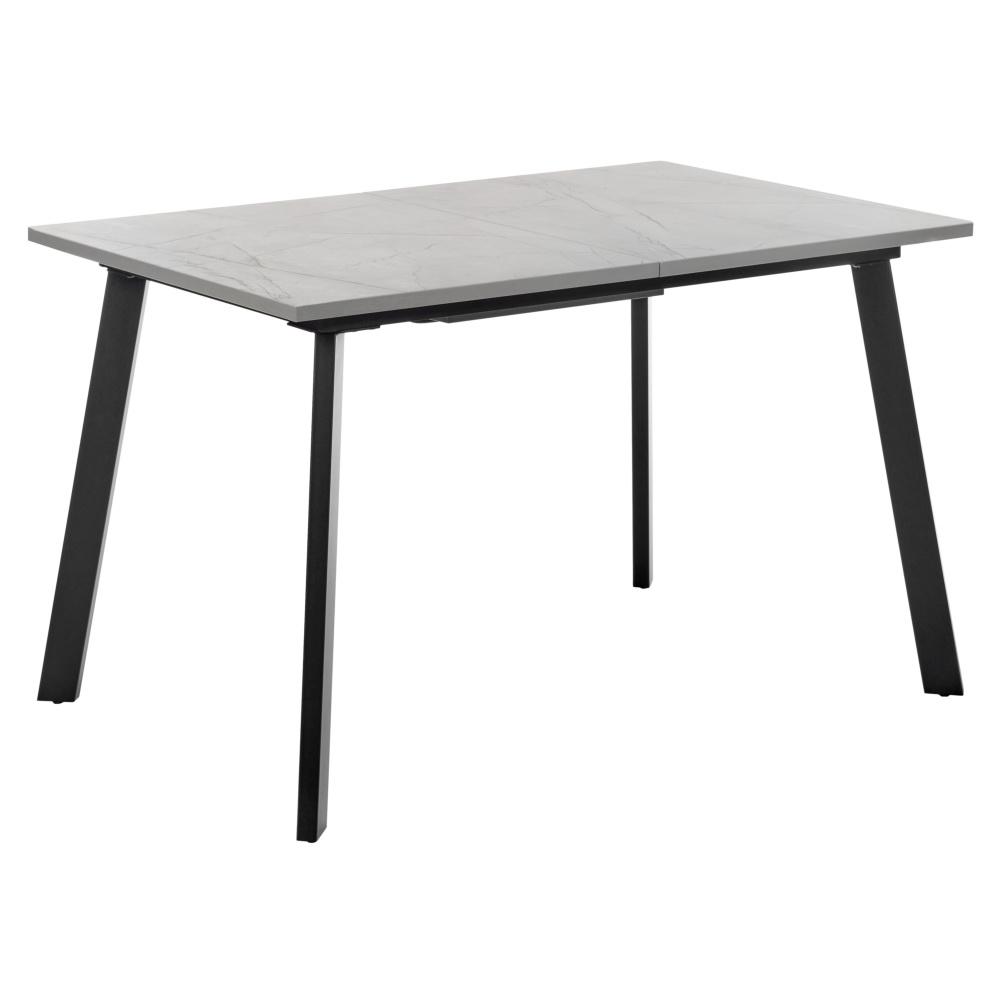 Стол Dublin раскладной 120-160х80х75 серый мрамор с чёрными ножками Стол Dublin раскладной 120-160х80х75 серый мрамор с чёрными ножками