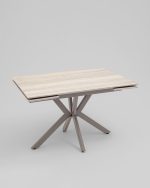 Стол Marmer 120-180/80/76 см подстолье металл капучино — изображение 2