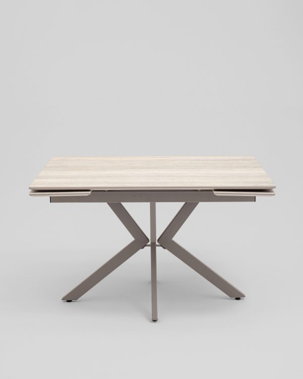 Стол Marmer 120-180/80/76 см подстолье металл капучино — изображение 3