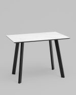 Стол Райли нераскладной 100*70*75 см столешница МДФ керамика Snow white матовый — изображение 2