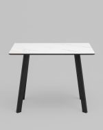 Стол Райли нераскладной 100*70*75 см столешница МДФ керамика Snow white матовый — изображение 3