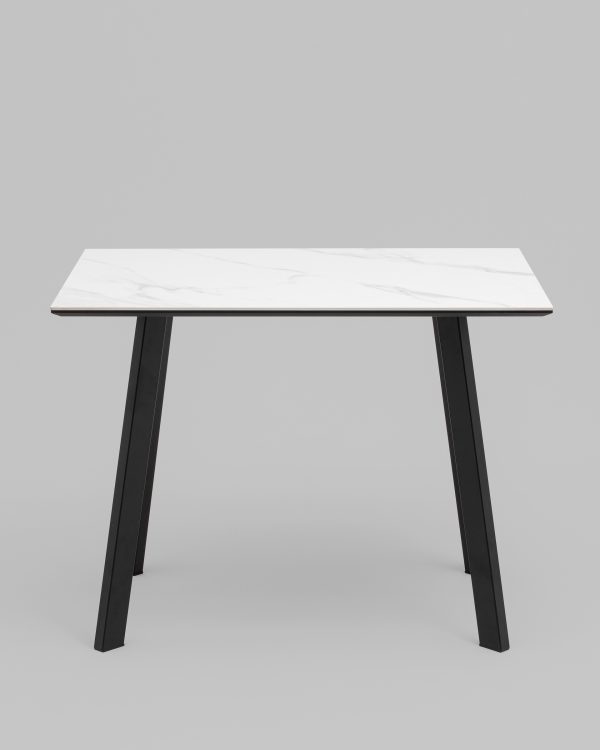 Стол Райли нераскладной 100*70*75 см столешница МДФ керамика Snow white матовый — изображение 3