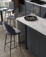 Стул барный Меган SN велюр серый — изображение 3