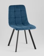 Стул Одди Original Square велюр синий (набор 4 шт) — изображение 2