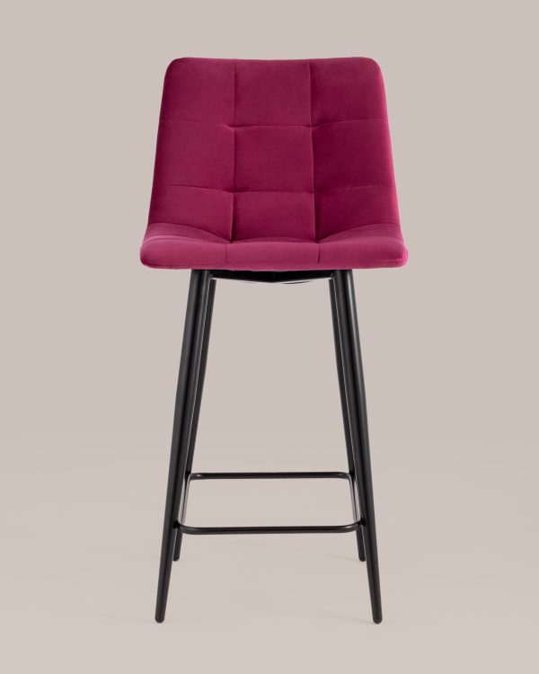 Стул полубарный Джанго велюр винный 2 шт. — изображение 3