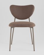 Стул Rina велюр коричневый каркас бежево-серый — изображение 3