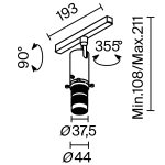 Трековый светильник Technical TR108-2-10W3K-B — изображение 4