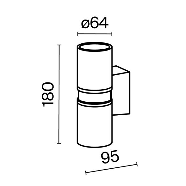 Настенный светильник (бра) Outdoor O582WL-02BS — изображение 3