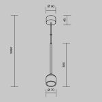 Подвесной светильник Outdoor O491PL-L8B3K — изображение 3