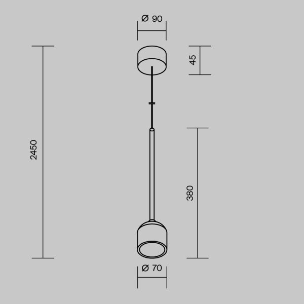 Подвесной светильник Outdoor O491PL-L8B3K — изображение 3
