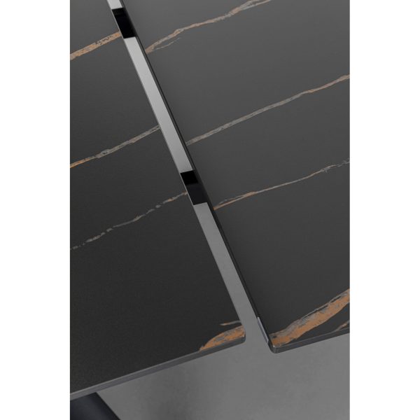 Стол обеденный раздвижной Xenia Black 140(30+30)x80 см — изображение 3