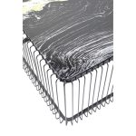 Стол кофейный Wire Glass Marble Black 145x75 см — изображение 3