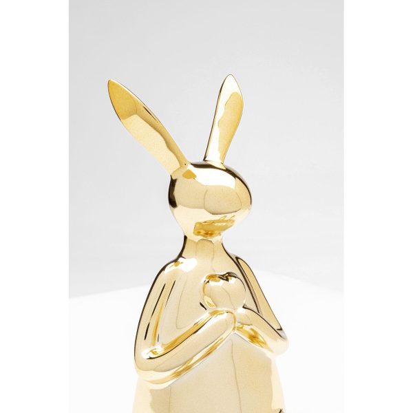 Фигура декоративная Sitting Rabbit Heart Gold 29 см — изображение 2