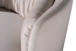 ZW-06101 Кресло поворотное велюр кремовый 76*72*71см — изображение 4
