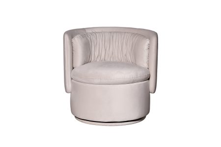 ZW-06101 Кресло поворотное велюр кремовый 76*72*71см
