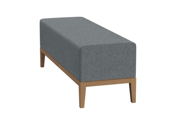 Банкетка Fjord 120 см (светло-серый твид, бук) — изображение 3