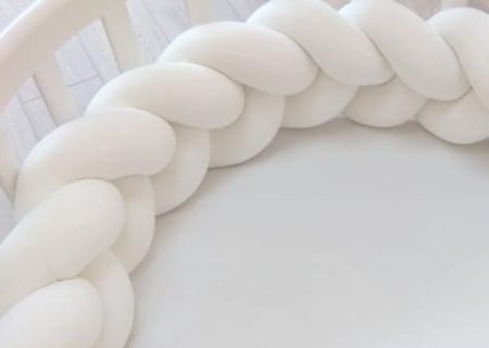 Бортик плетёный для кроватки Ellipsebed (белый)