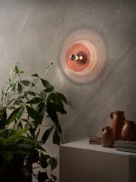 Бра Fest хромированный цоколь 5 см - розовое стекло Ø 25 cm — изображение 2