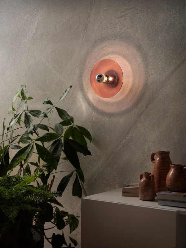 Бра Fest хромированный цоколь 5 см - розовое стекло Ø 25 cm — изображение 2