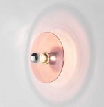 Бра Fest хромированный цоколь 5 см - розовое стекло Ø 25 cm — изображение 4