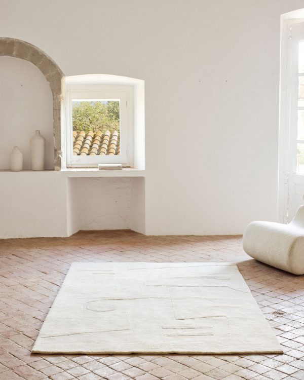 Enriqueta Ковер из 100% белого хлопка 160 x 230 см — изображение 3