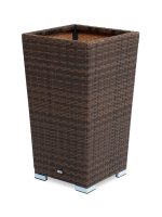 "Капучино" кашпо для цветов плетеное из искусственного ротанга