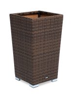 "Капучино" кашпо для цветов плетеное из искусственного ротанга, цвет коричневый — изображение 3