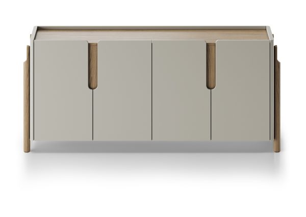 Комод Basic 4 двери ширина 180 см (серо-бежевый) — изображение 2