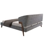 Кровать 7173/GC2323 из серой ткани 180 x 200 cm — изображение 3