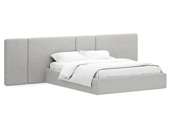 Кровать Atessa без подъемного механизма светло-серый — изображение 2