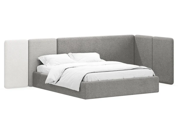 Кровать Atessa без подъемного механизма серый, белый — изображение 2
