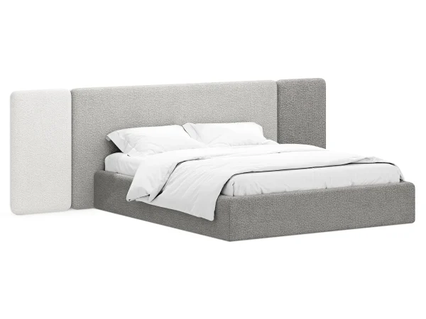 Кровать Atessa без подъемного механизма белый, серый — изображение 2