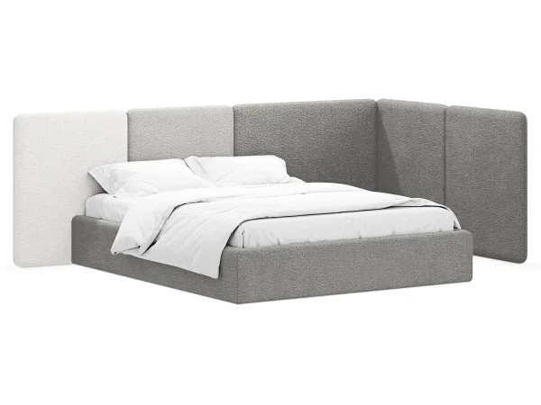 Кровать Atessa без подъемного механизма белый, серый — изображение 2