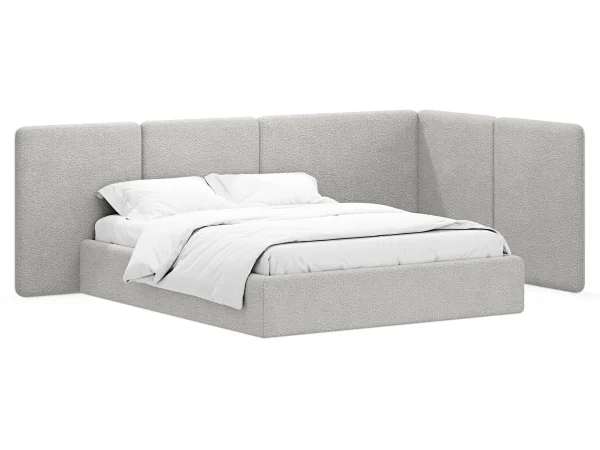Кровать Atessa без подъемного механизма светло-серый — изображение 2