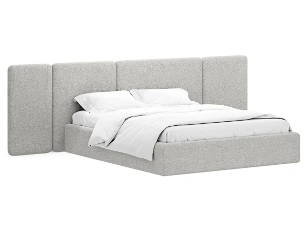 Кровать Atessa без подъемного механизма светло-серый — изображение 2