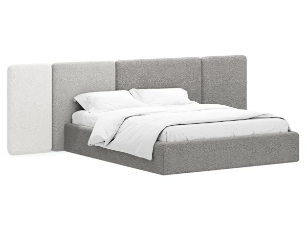 Кровать Atessa без подъемного механизма серый, белый — изображение 2