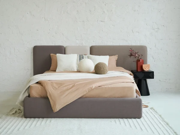 Кровать Atessa без подъемного механизма коричневый, бежевый — изображение 5