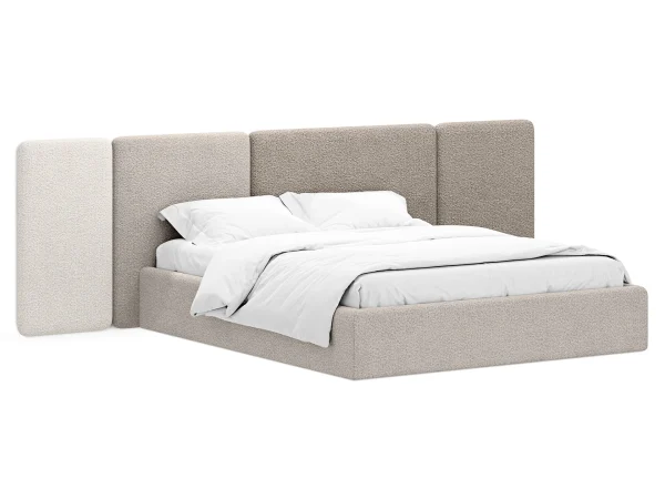 Кровать Atessa с подъемным механизмом коричневый, бежевый — изображение 2