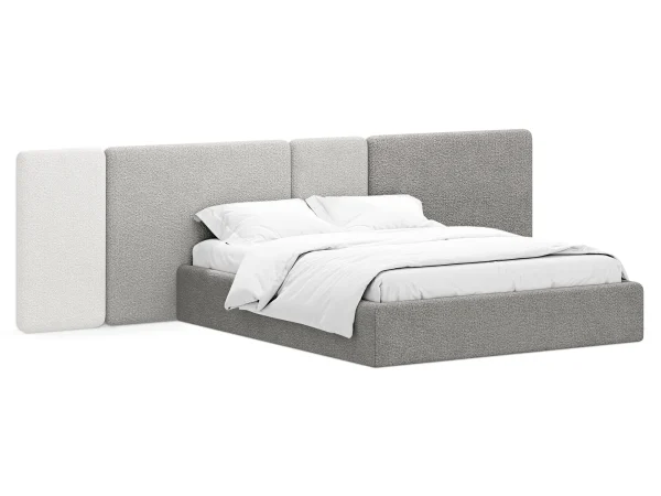Кровать Atessa с подъемным механизмом серый, белый — изображение 2