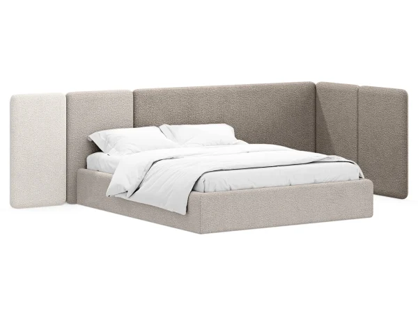 Кровать Atessa с подъемным механизмом коричневый, бежевый — изображение 2