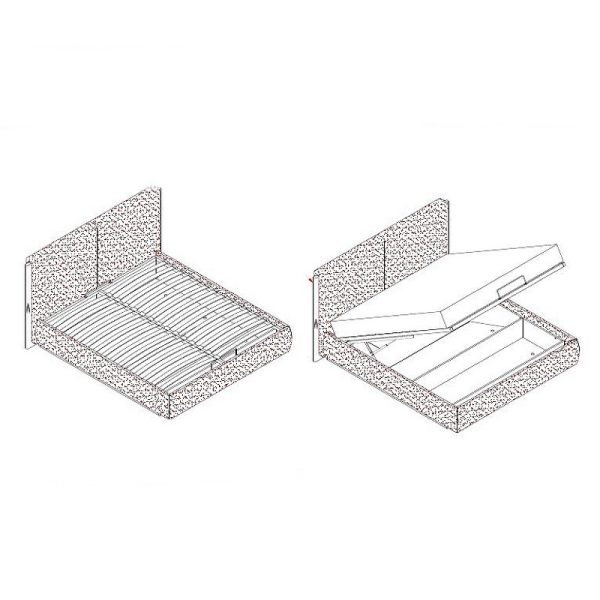 Кровать с подъемным механизмом PETRA, MOD INTERIORS — изображение 4