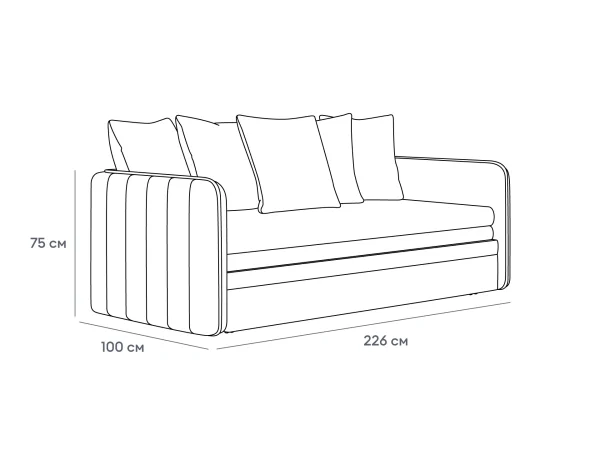 Кушетка Todi коричневый — изображение 3
