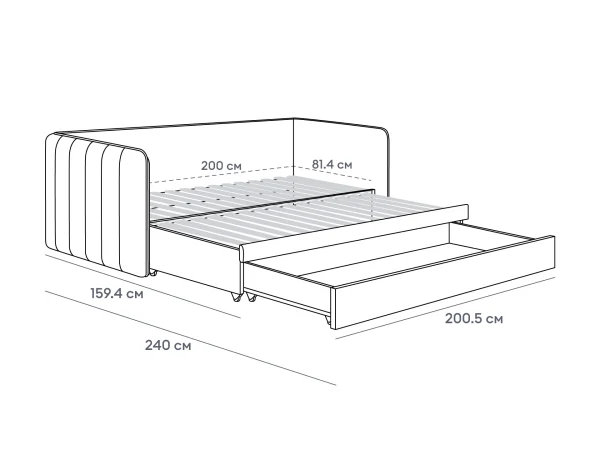 Кушетка Todi голубой — изображение 4